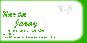 marta jaray business card