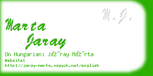 marta jaray business card